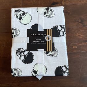 Max Studio  Tablecloth Halloween theme 60”x 120 Skull Spooky
